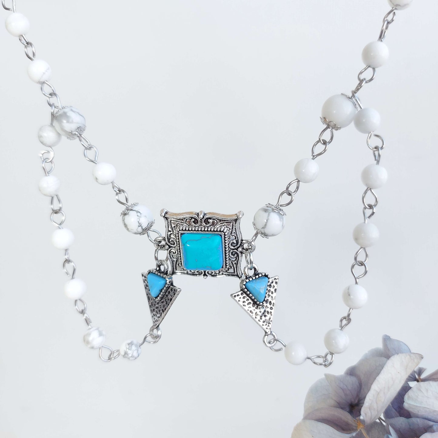 STILLNESS Boho Necklace with Howlite