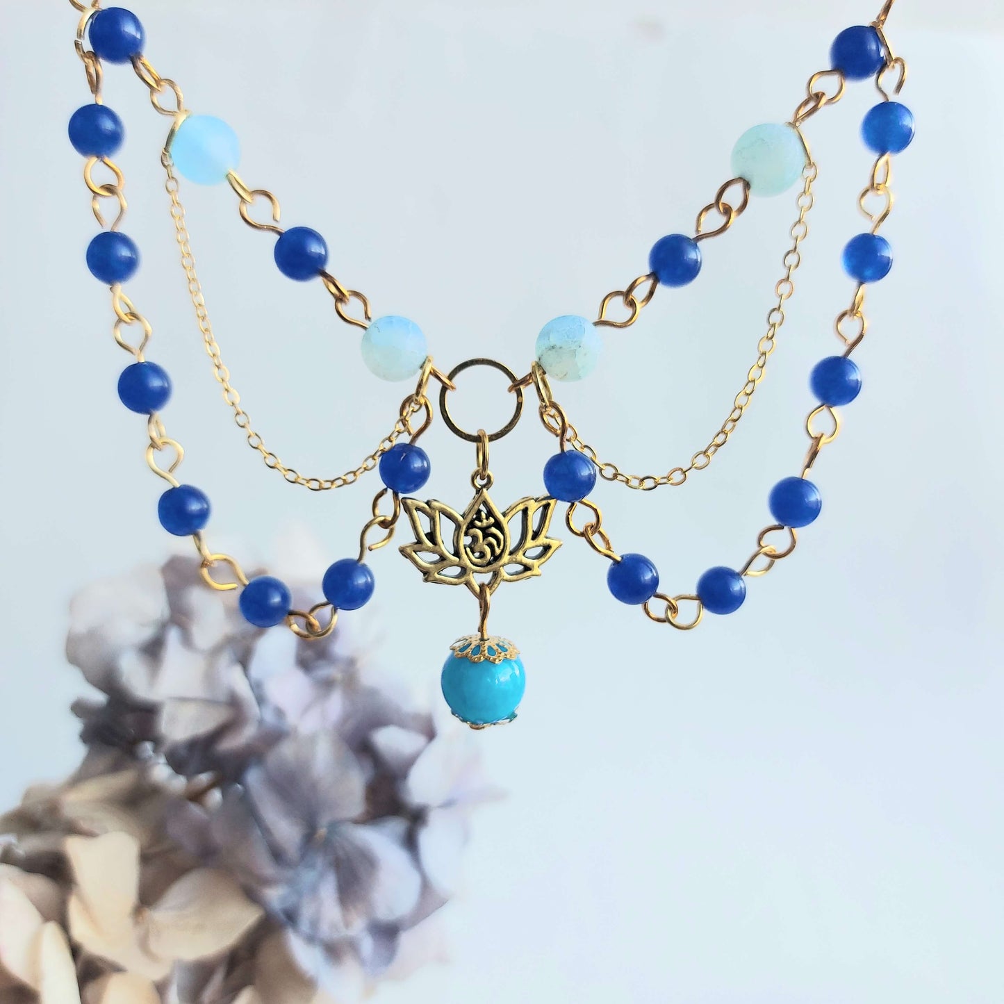 HAPPY LADY JOY Boho Choker with Jade and Agate