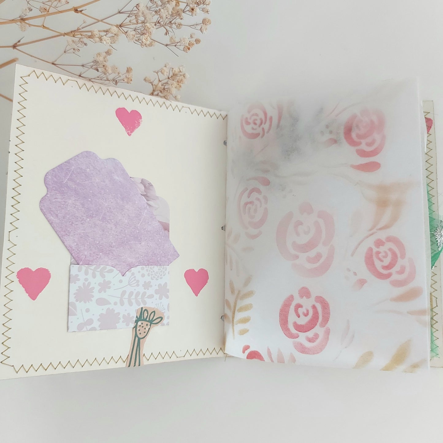 I LOVE YOU BECAUSE Junk Journal with dark blue and gold cover